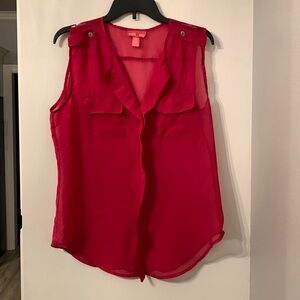 Beautiful sheer pink tank from Mix & Co size medium